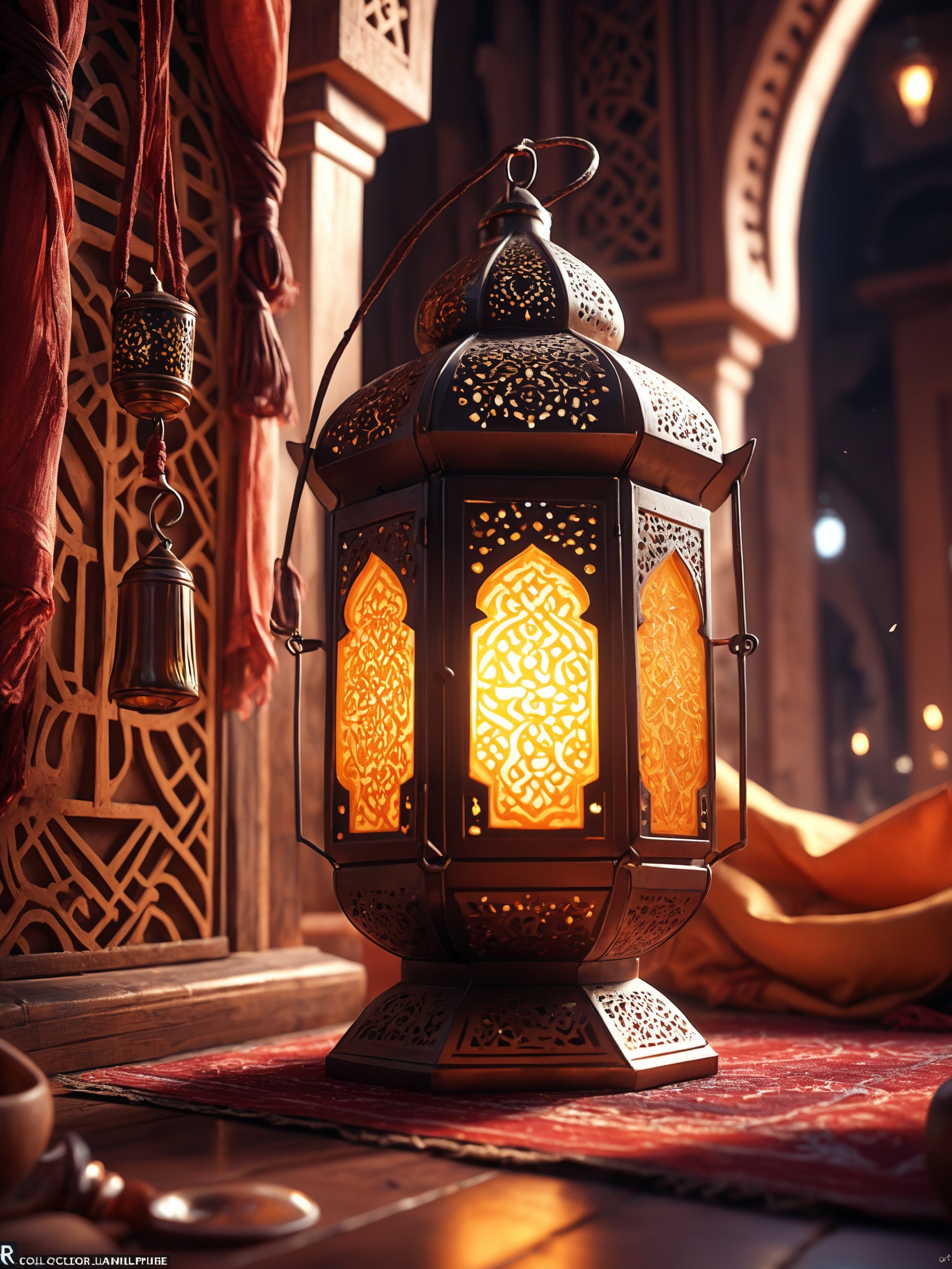 ramadan lantern,  epic action,  Unreal Engine on Tensor.Art