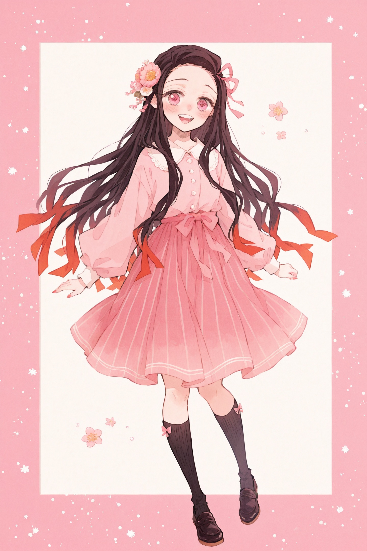 koame Style,  1girl,  kamado nezuko on Tensor.Art