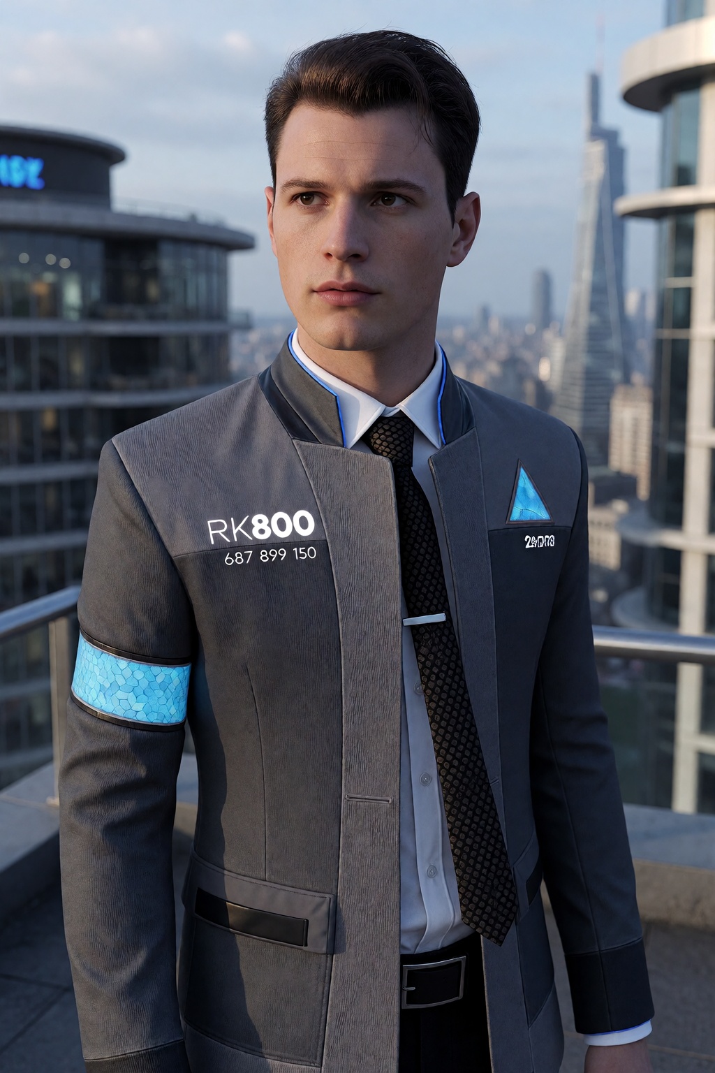 DBHConnor,  a male with dark slicked back hair,  brown eyes on Tensor.Art