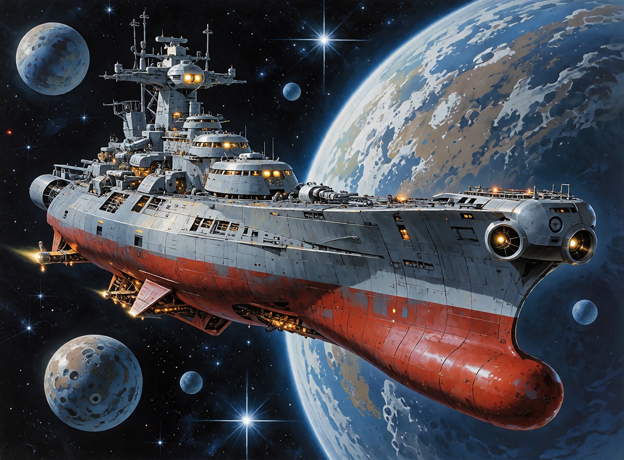 a space battleship on Tensor.Art