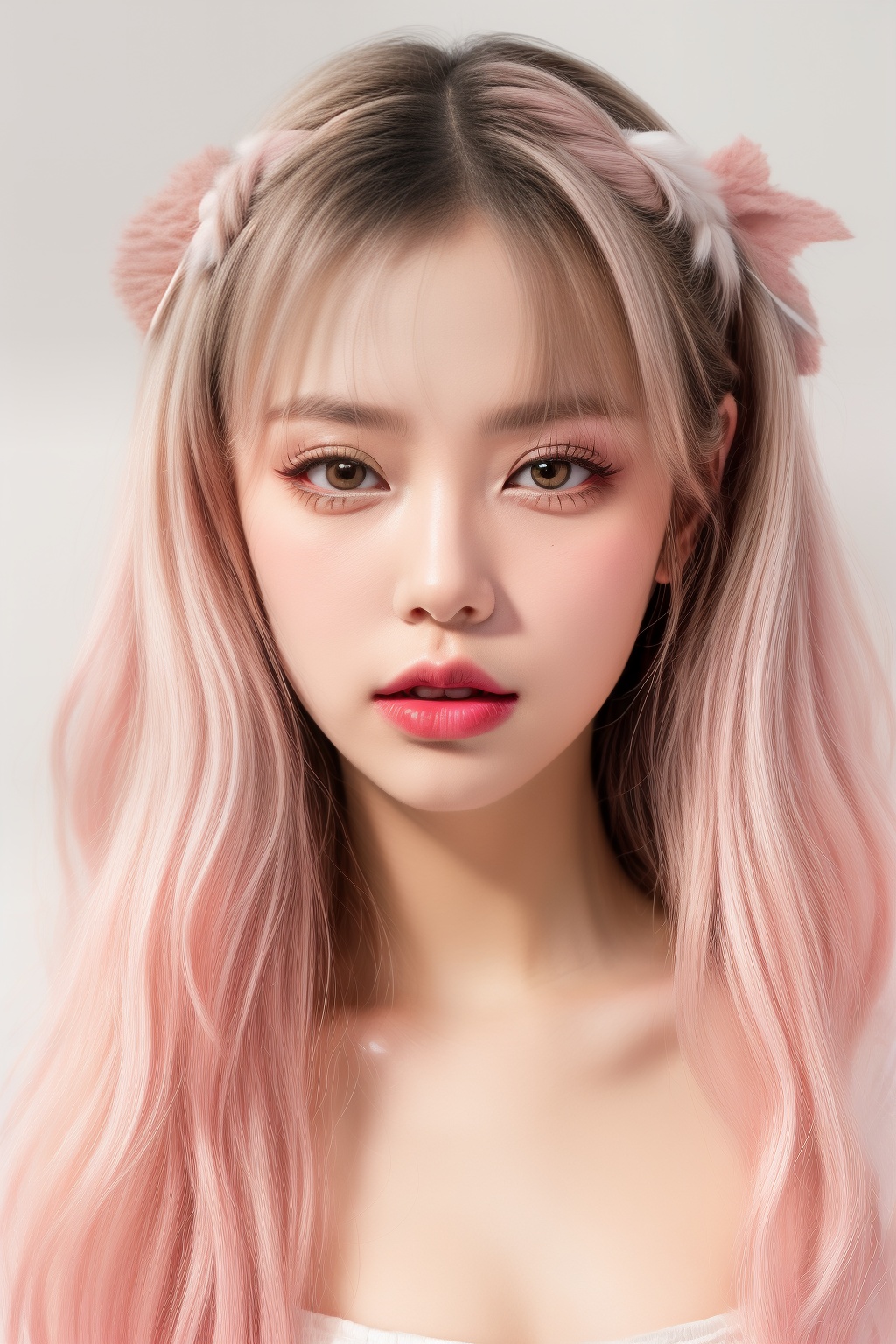 ((nail polish,  eyeliner,  eyelashes on Tensor.Art