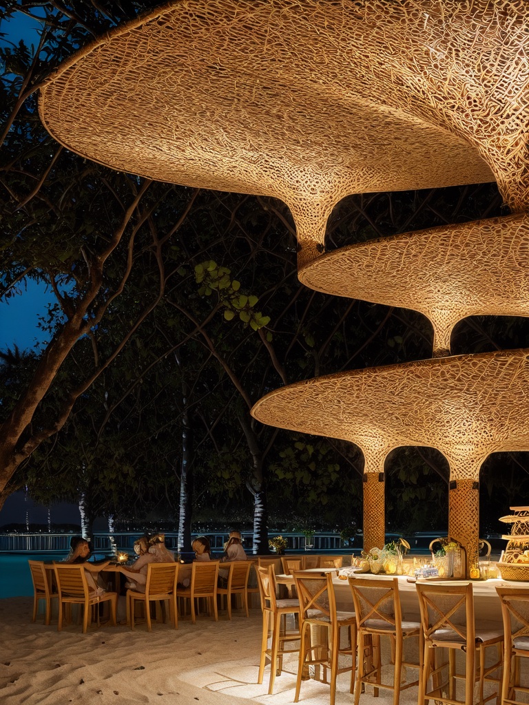 beach,a pavilion made of rattan,a field full of rape blossoms,<lora:20240102-1704177466587:0.7>,lamplight,fresh flower,
