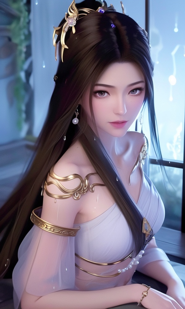 <lora:395-DA-凡人修仙传-紫灵:0.8> ,(,1girl, ,best quality, ),looking at viewer, ,ultra detailed 8k cg, ultra detailed background,  ultra realistic 8k cg, flawless,  tamari \(flawless\), professional artwork, famous artwork, cinematic lighting, cinematic bloom, (( , )),, dreamlike, unreal, science fiction,  luxury, jewelry, diamond, pearl, gem, sapphire, ruby, emerald, intricate detail, delicate pattern, charming, alluring, seductive, erotic, enchanting, hair ornament, necklace, earrings, bracelet, armlet,halo,masterpiece, (( , )),,  ,cherry blossoms,(((, night,night sky,,  ultra high res, (photorealistic:1.4), raw photo, 1girl, , rain, sweat, ,wet, )))(( , ))   (()), (), , jewelry, necklace, solo, , , , hair_ornament, , earrings,large breasts,,  , ,