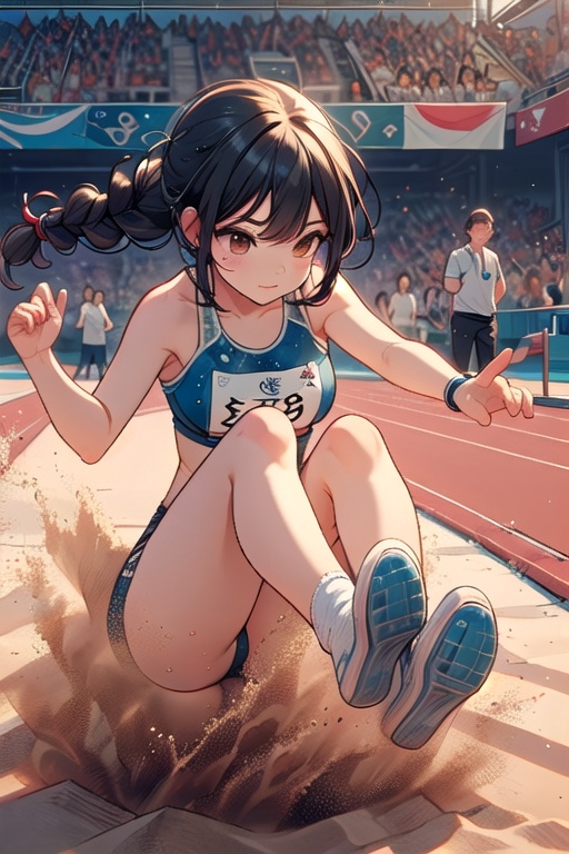 ((long jump)),  ((sand pit)),  ((dust)) on Tensor.Art