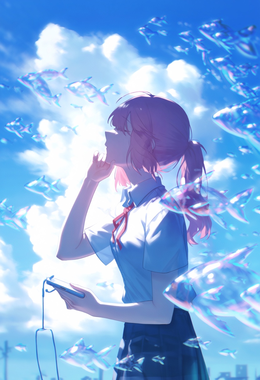 1girl,  solo,  sky on Tensor.Art
