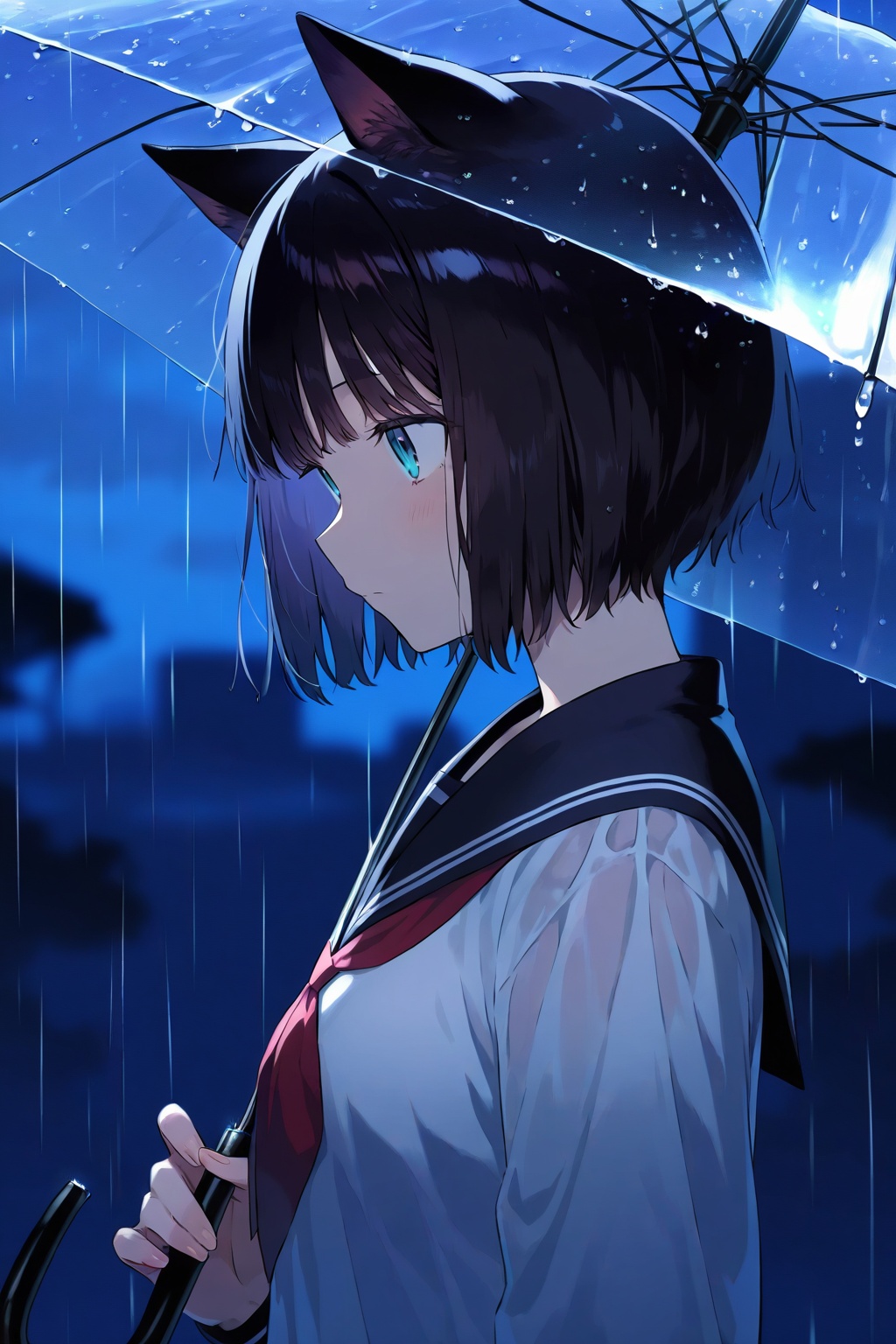 animal_ears,  1girl,  black_hair on Tensor.Art