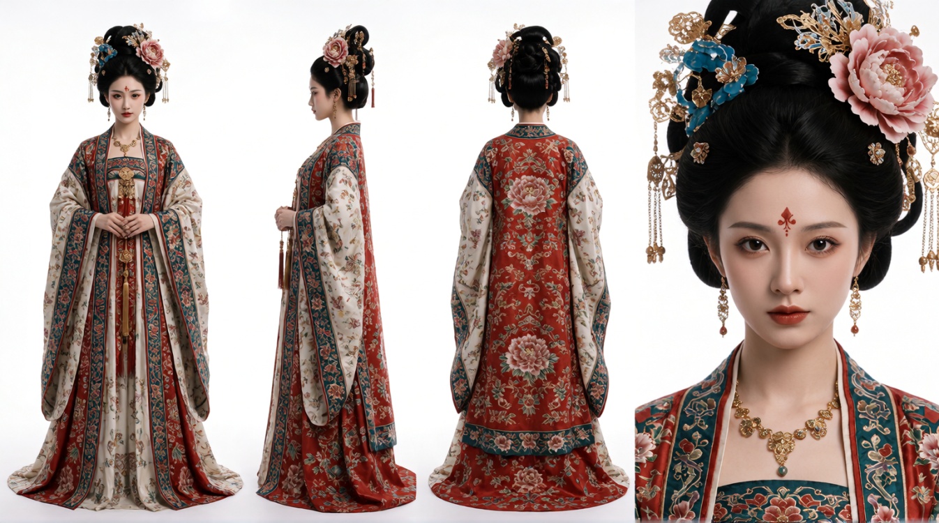 Krea2细节系列-角色三视图_Character_Design_4-View by getphat on Tensor.Art