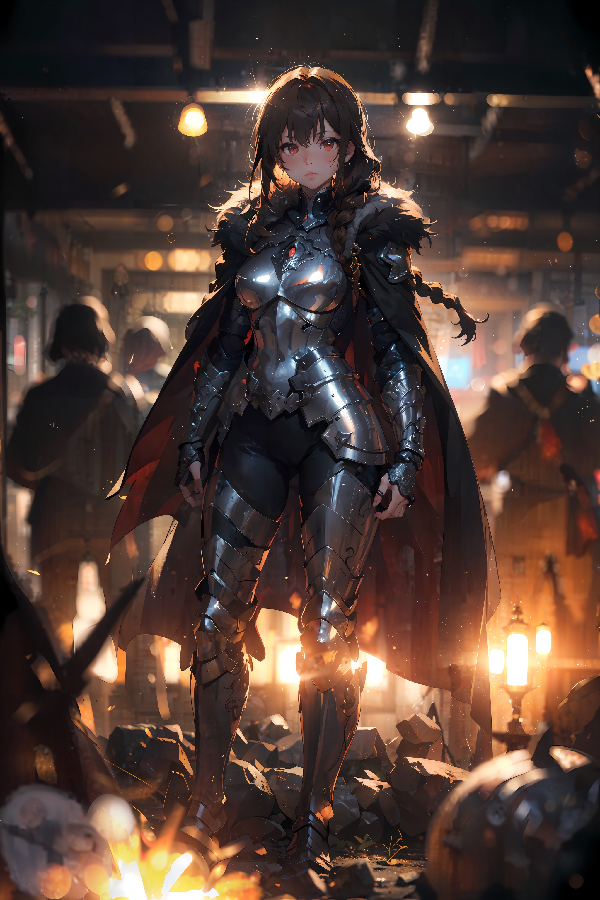 1girl,  full body,  metal armor on Tensor.Art