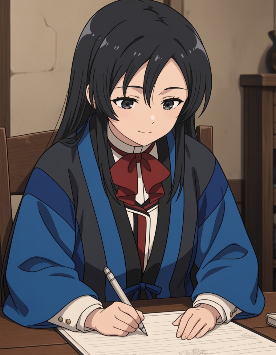 shizuka nanahoshi (mushoku tensei),  long hair,  black hair on Tensor.Art