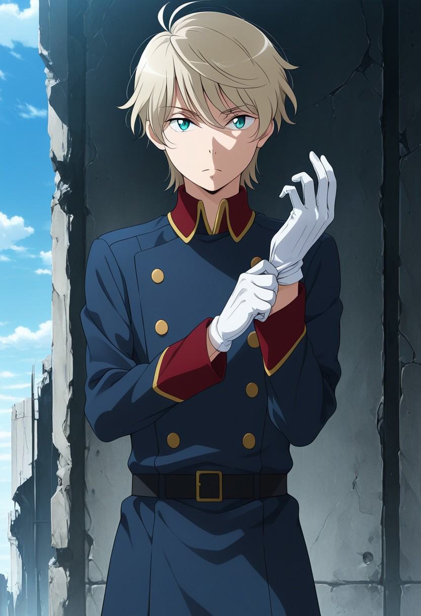 Anime,  solo male,  Slaine Troyard from Aldnoah Zero anime on Tensor.Art