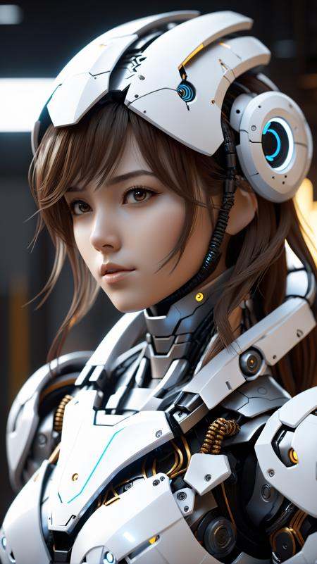 White armor robot,  ,  unreal engine on Tensor.Art