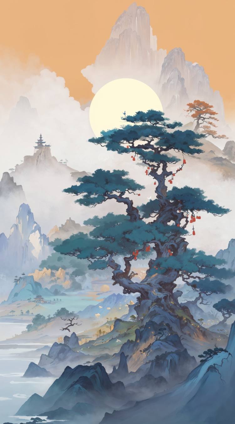 RB-翠微轩辕：中国山水的诗意迷境 by RacerBlueAI on Tensor.Art