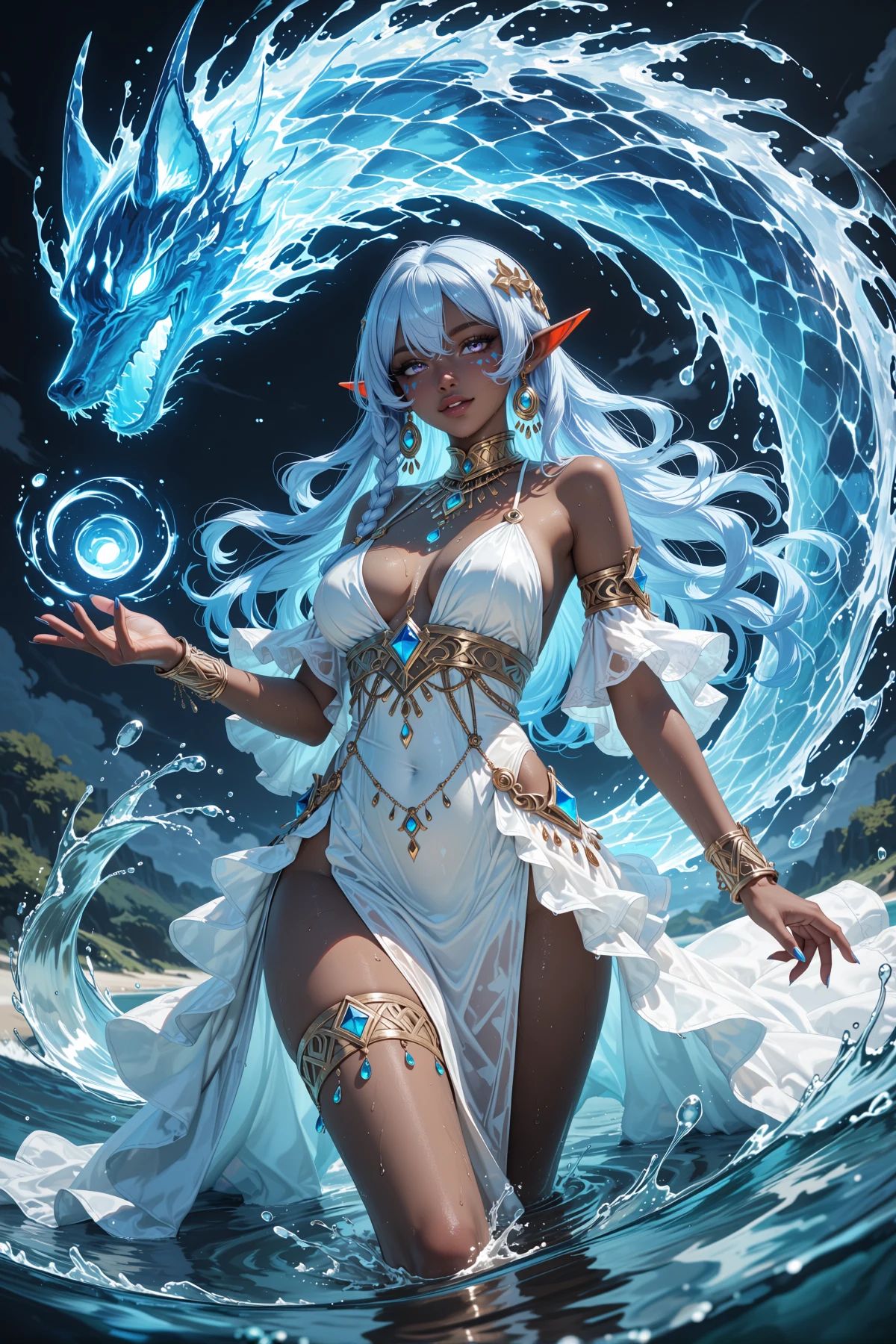 fantasy,  1girl,  energy wave on Tensor.Art