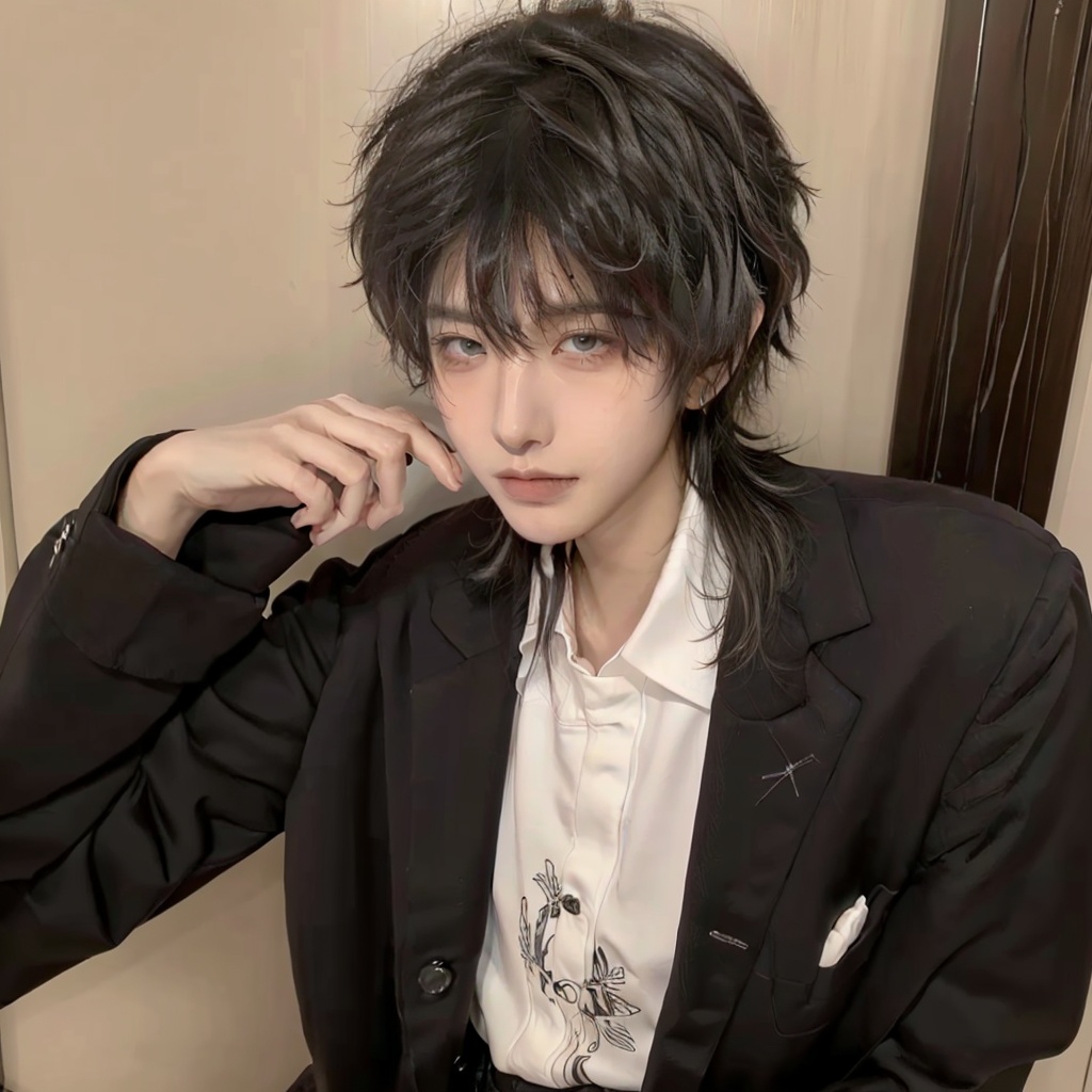 1boy,idol,male,tan,tattoo,muscular,tall,slender face,suit,<lora:正太:0.8>,<lora:FF_Girl丨多风格lora_v1.0:0.6>,