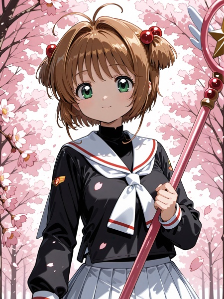 kinomoto sakura,tomoeda elementary school uniform,