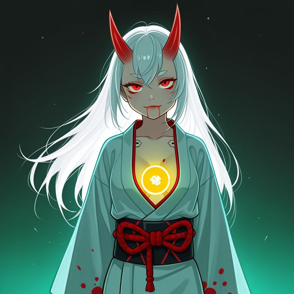 1girl,  female character,  oni woman on Tensor.Art