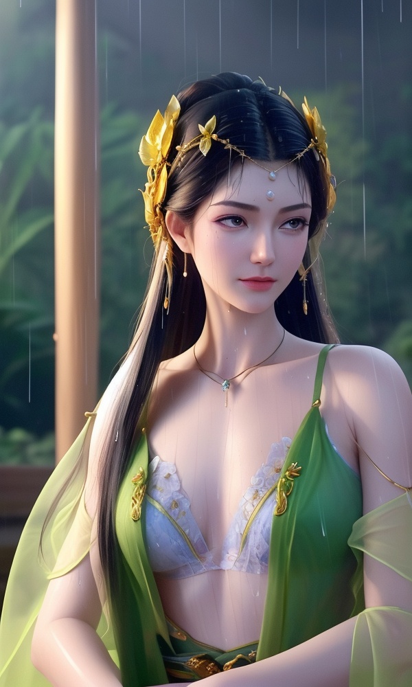 <lora:408-DA-凡人修仙传-卓如婷:0.8> ,(,1girl, ,best quality, ),looking at viewer, ,ultra detailed 8k cg, ultra detailed background,  ultra realistic 8k cg,          cinematic lighting, cinematic bloom, (( , )),,  , unreal, science fiction,  luxury, jewelry, diamond, pearl, gem, sapphire, ruby, emerald, intricate detail, delicate pattern, charming, alluring, seductive, erotic, enchanting, hair ornament, necklace, earrings, bracelet, armlet,halo,masterpiece, (( , )),, realistic,science fiction,mole, ,cherry blossoms,(((, , ultra high res, (photorealistic:1.4), raw photo, 1girl, wet clothes, rain, sweat, ,wet, )))(( , ))   (()), (), 