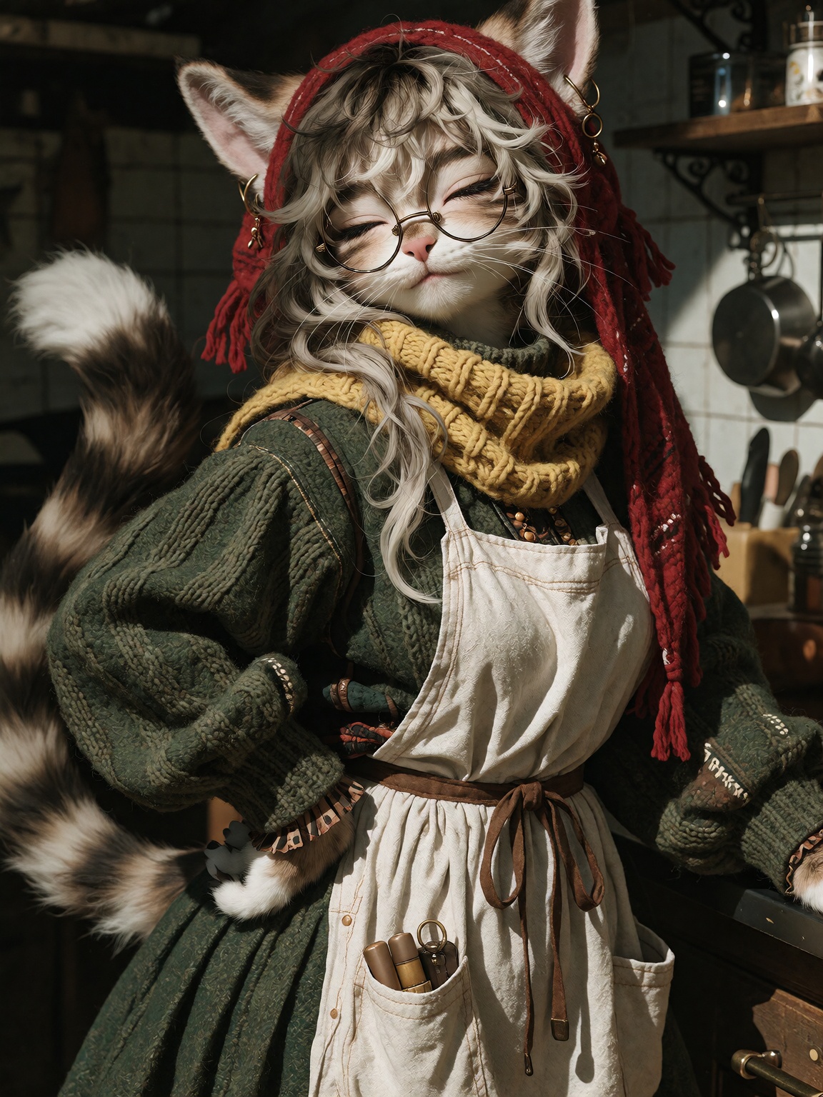 Grammeowster(MHW),  solo,  1girl on Tensor.Art
