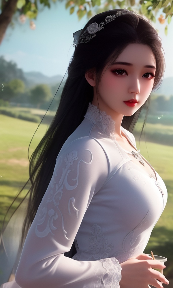 (,1girl, ,best quality, ),looking at viewer, <lora:409-DA-师兄啊师兄-皖江雨:0.8> ,, ultra detailed background,ultra detailed background,ultra realistic 8k cg,,masterpiece, (( , )), fiction,mole,  ,     ,see-through, lace, (()),(((, solo, sun, , bare_tree, )))
