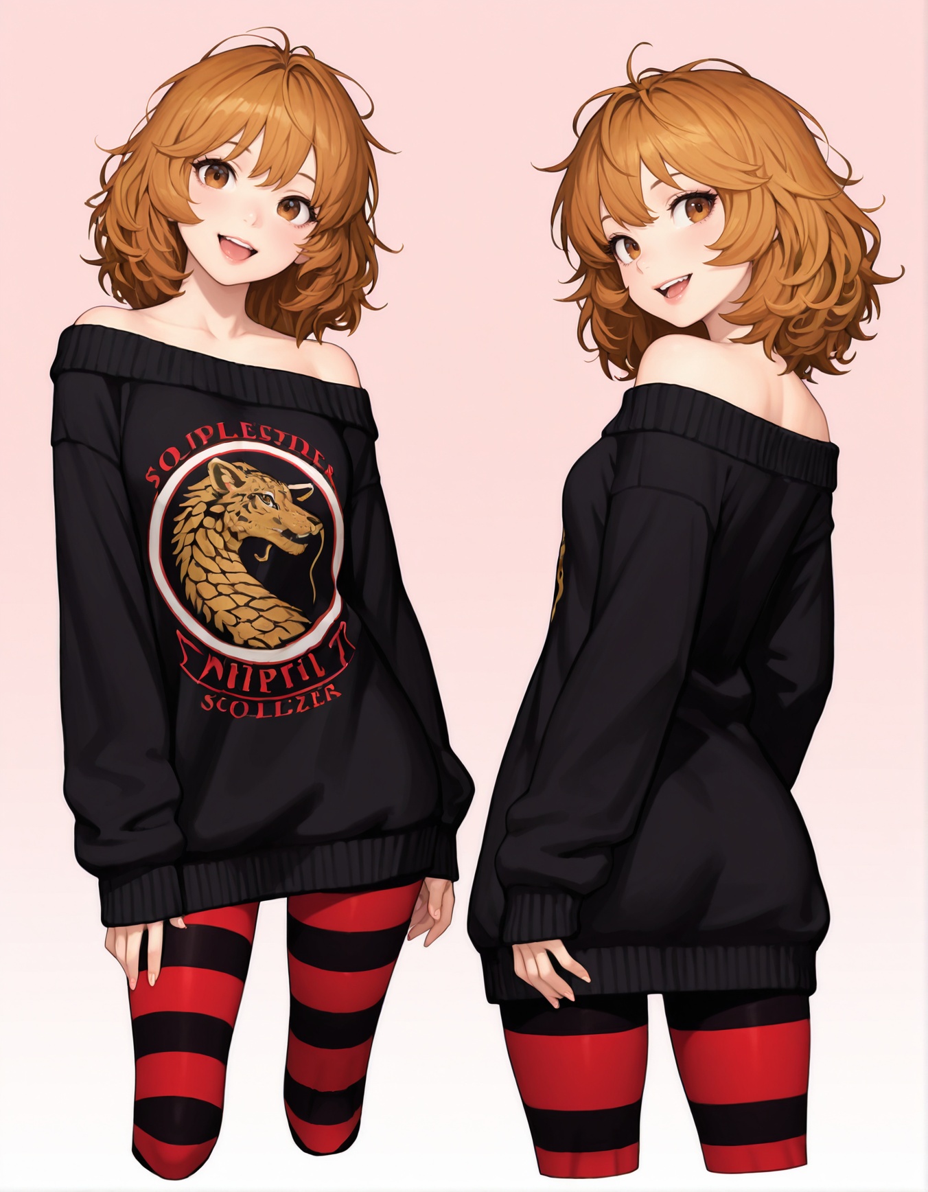 striped pantyhose,  black stripes,  red stripes on Tensor.Art