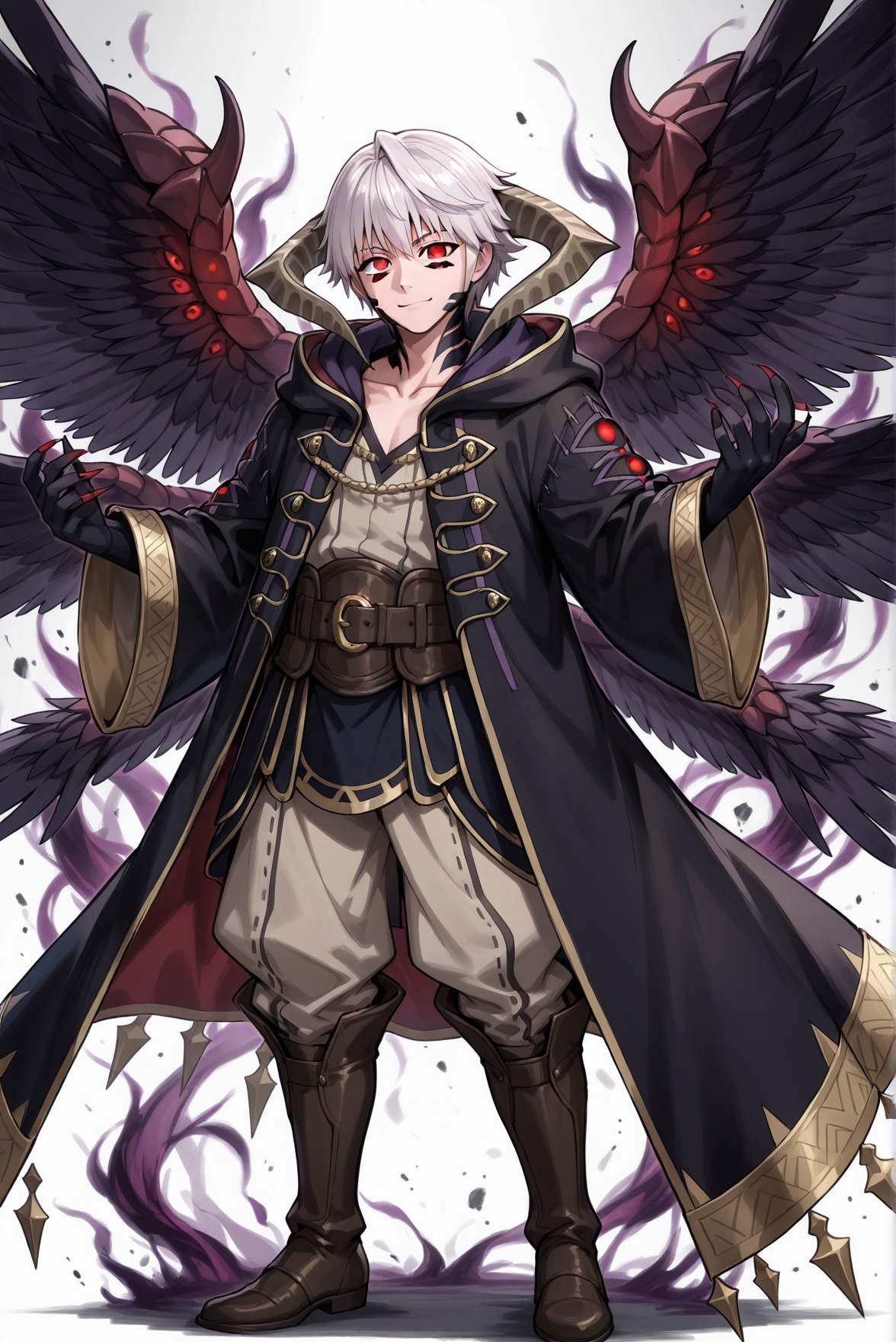 black wings,  multiple wings,  seraph on Tensor.Art