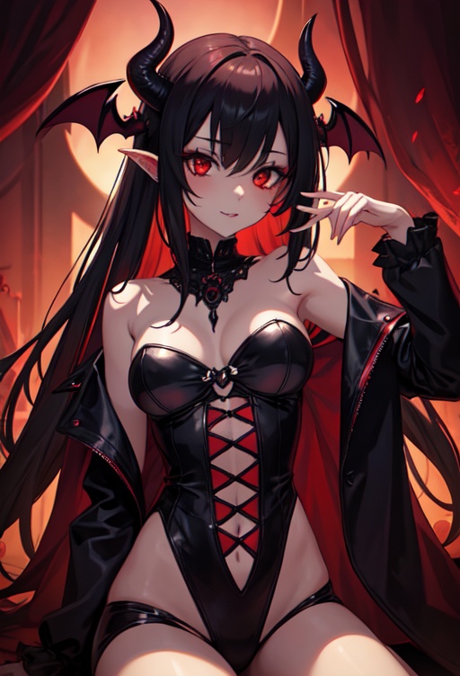 SUCCUBUS DEMON,  DEMONIC CLOTHING,  GOTHIC on Tensor.Art