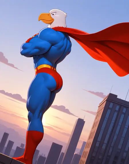 Superman Warpland,  muscular,  eagle on Tensor.Art