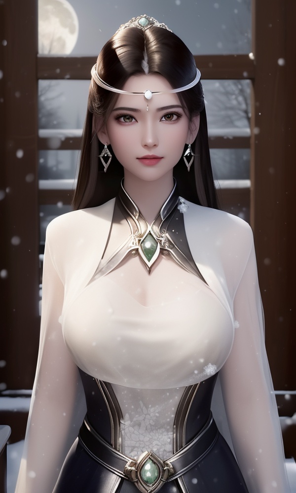<lora:405-DA-太一剑仙传-孤傲雪:0.8>,(,1girl, ,best quality, ),looking at viewer,ultra realistic 8k cg, picture-perfect face,   clean, masterpiece,     cinematic lighting, cinematic bloom, fantasy,  , unreal, science fiction, ((,1girl, pov,))(((,tree, 1girl, full moon,snowing,snow ,solo,     solo focus,  long_hair, looking_at_viewer,  )))  (rich:1.4,)     prestige, luxury, jewelry, diamond, gold, pearl, gem, sapphire, ruby, emerald, intricate detail, delicate pattern, charming, alluring, seductive, erotic, enchanting, hair ornament, necklace, earrings, bracelet, ,