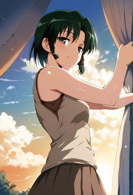 ichijou karen,  solo,  green hair on Tensor.Art