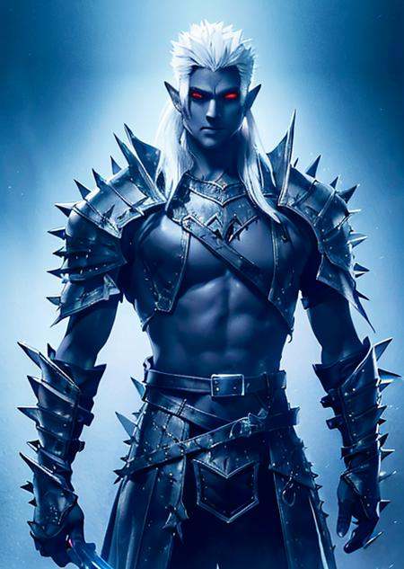 `(1 male, *****, dark elf), short, spiky white hair, emerald eyes, dressed in dark leather armor, stealthily navigating a labyrinthine underdark dungeon, filled with deadly traps, realistic, fantasy setting, high resolution, detailed, color <lora:DarkElf_V3:1>`