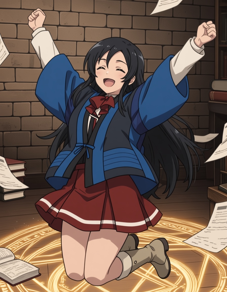 shizuka nanahoshi (mushoku tensei),  long hair,  black hair on Tensor.Art