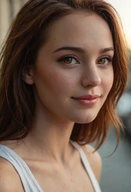 1girl, depth of field, highly detailed, high contrast, film grain, Rim Lighting, 32k, absurdres, sharp, detailed face, highly detailed, detailed hair, designed by Simon Bisley, close up of a hyper detailed, Noble flyweight (seductive girl, beautiful girl, perfect girl, auburn hair, hazel eyes:1.3) , in multicoloured **** top, Bathed in shadows, Fine art, Brocore, F/1.8, perfect eyes, soft smile, confident, dynamic, dynamic background, luxury, beautiful detailed supreme quality color intricate, radiant CyberRealisticPony_POSV1