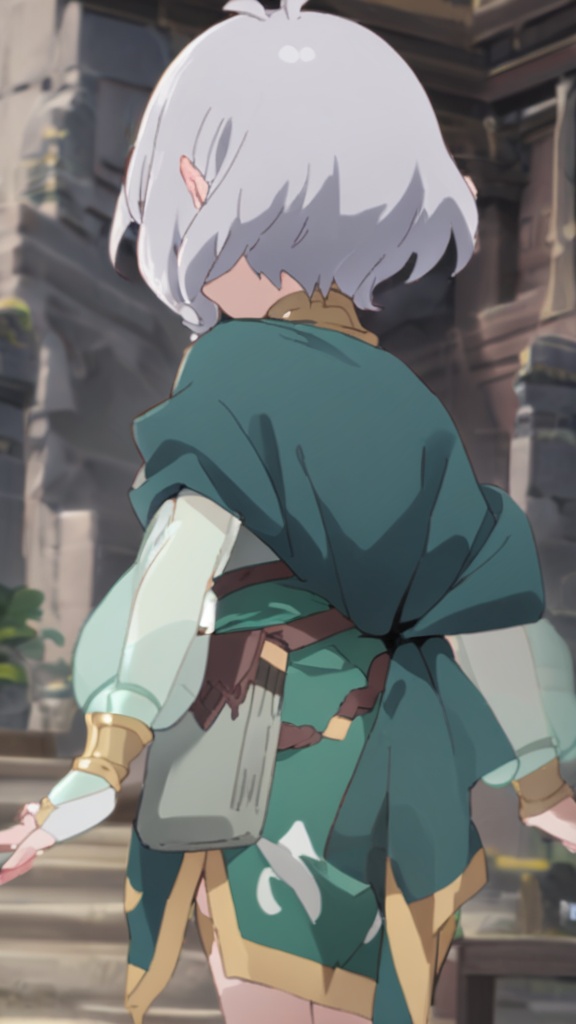 best quality,masterpiece,a very delicate and beautiful,kokkoro,cowboy_shot,nai3,<lora:lora-000012:1.2>,from behind,