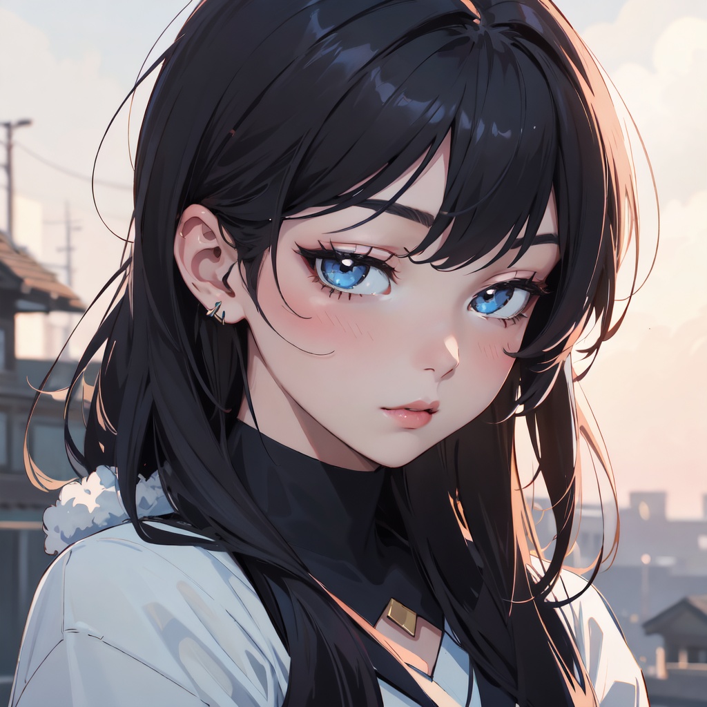 kawaii illustration,  colorful sketch,  emo girl on Tensor.Art