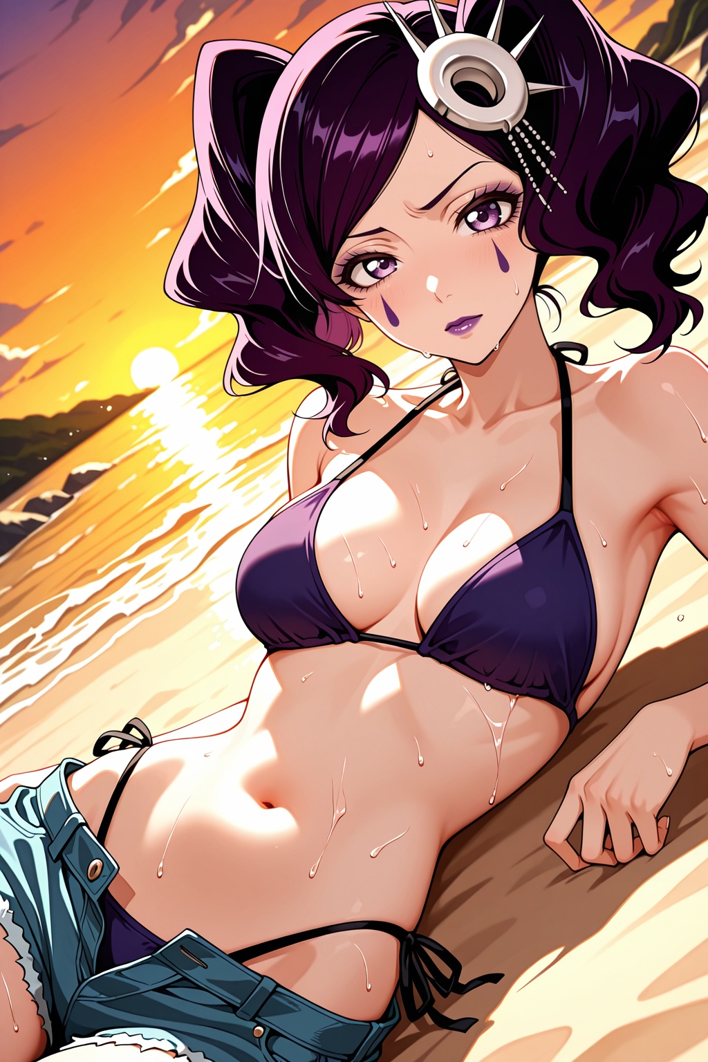 cirucci sanderwicci,  short twintails,  purple hair on Tensor.Art