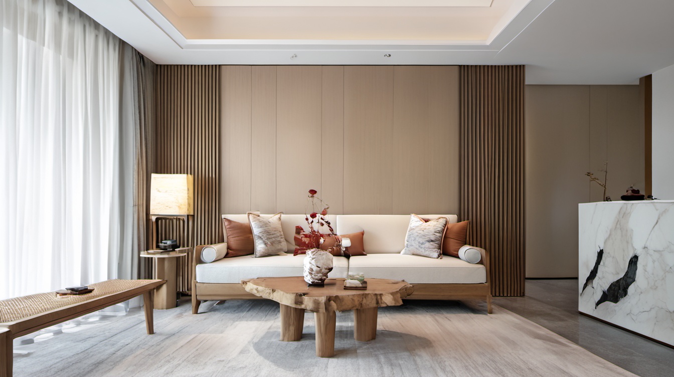 <lora:xinzhongshi XL2.0:0.6>,xinzhongshi,indoor,floor,couch,curtains,table,chair,available light,cup,plant,vase,incredibly absurdres,realistic,