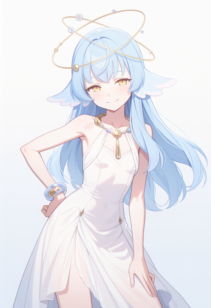 1girl,  xukun,  white dress on Tensor.Art