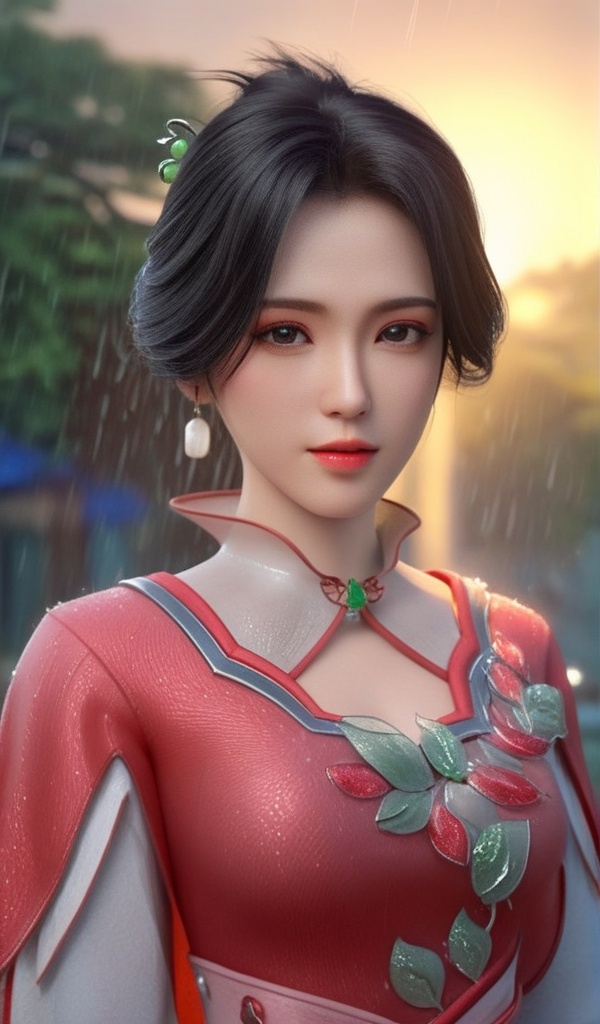 <lora:703-DA-XL-少年歌行-墨花雪:0.8>(,1girl, ,best quality, ),looking at viewer,  ,,ultra detailed 8k cg, ultra detailed background ,ultra realistic 8k cg,          cinematic lighting, cinematic bloom, (( , )),,  , unreal, science fiction,  luxury, jewelry, diamond, pearl, gem, sapphire, ruby, emerald, intricate detail, delicate pattern, charming, alluring, seductive, erotic, enchanting, hair ornament, necklace, earrings, bracelet, armlet,halo,masterpiece, (( , )),, realistic,science fiction,mole,   ,cherry blossoms,,(((Best quality, masterpiece, ultra high res, (photorealistic:1.4), raw photo, 1girl, ,rain, , sunlight, sunset, qianqiu wanxia,     )))  (cleavage), (),