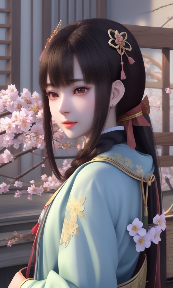 (,1girl, ,best quality, ),looking at viewer, <lora:399-DA-少年歌行-华锦:0.8> ,ultra detailed background,ultra detailed background,ultra realistic 8k cg,, ,masterpiece, (( , )),, ,tamari \(flawless\),  plum blossoms,    ,,  (()), (), ,,