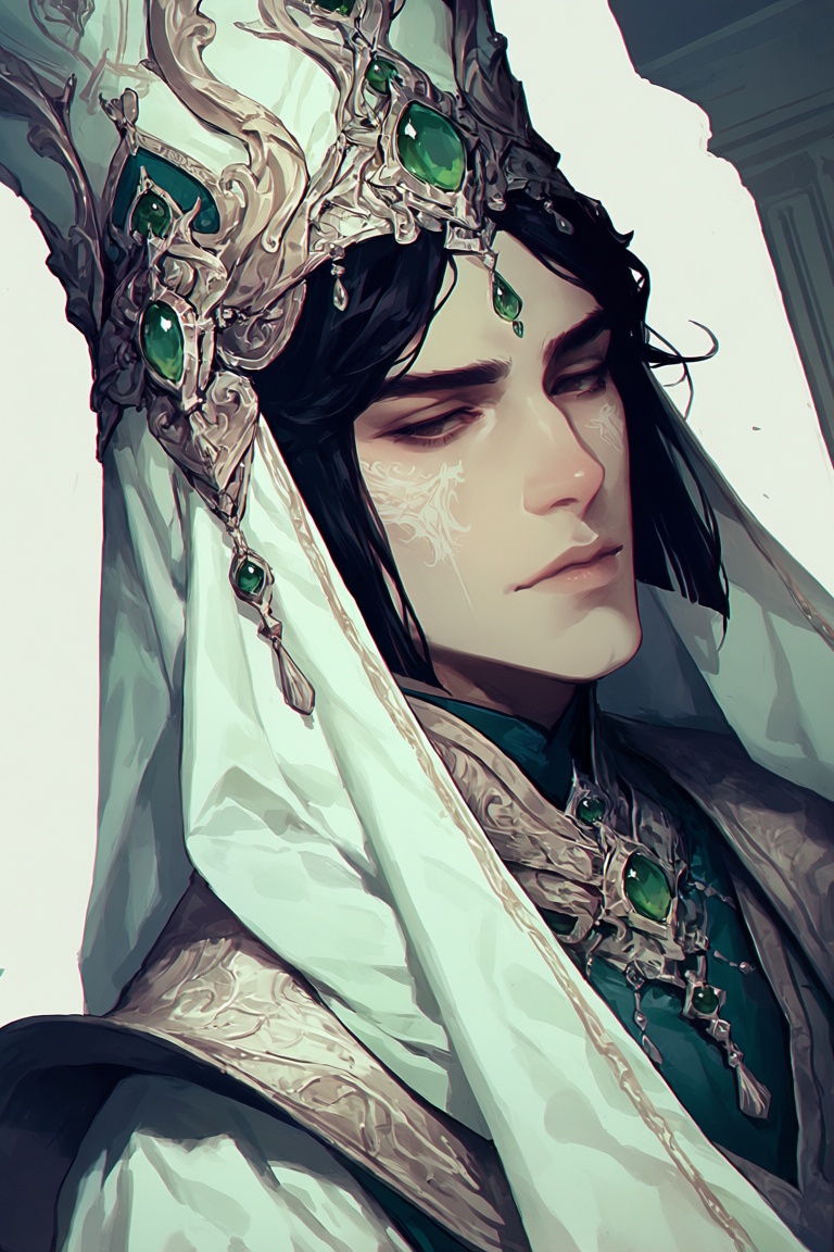 male focus,  solo,  ethereal beauty on Tensor.Art