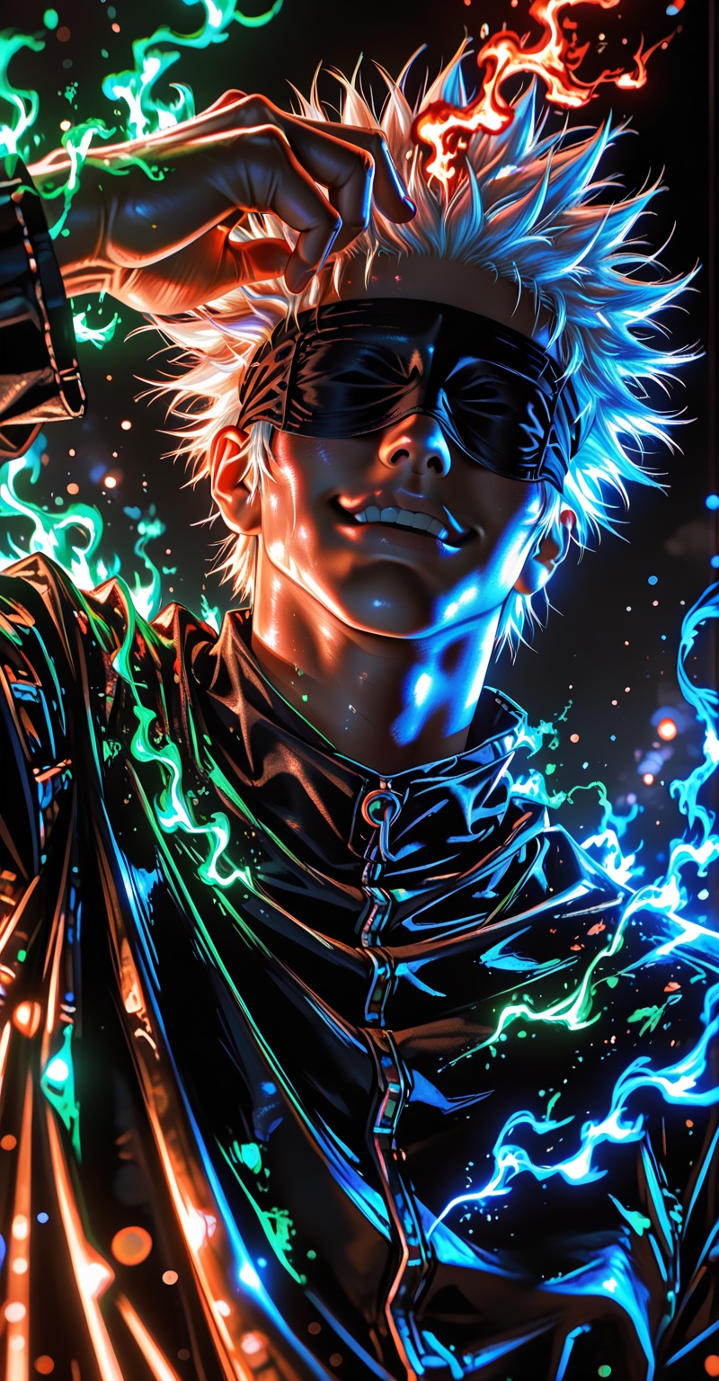1boy,  neon,  masterpiece on Tensor.Art