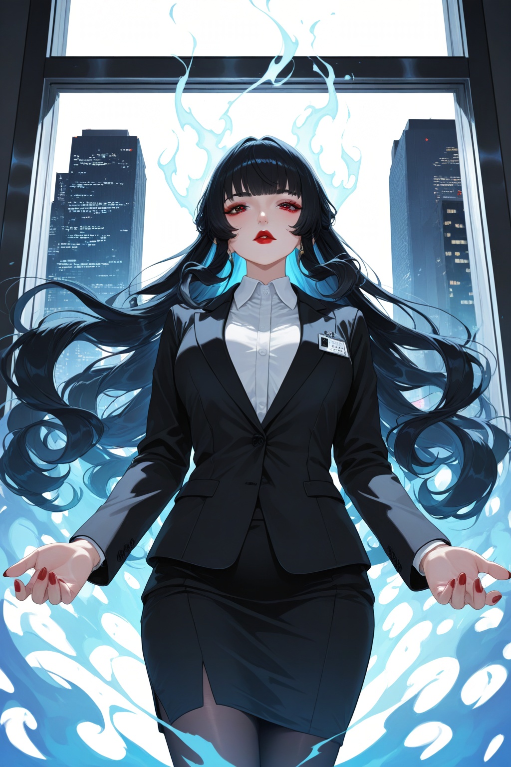 Natori,  Office lady style anime,  mature office lady by 月老板 on Tensor.Art