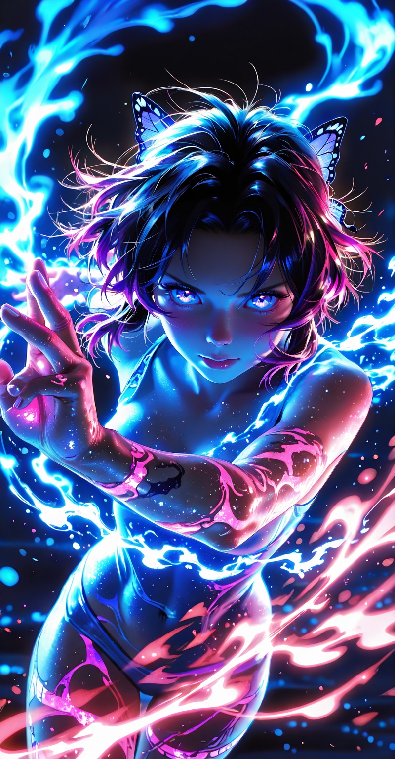 ((Emphasize a blend of anime aesthetics with painterly digital rendering techniques)),  the use of light and shadow create...