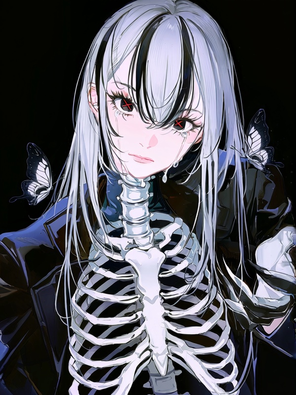 kafk2,  skeleton,  1girl on Tensor.Art