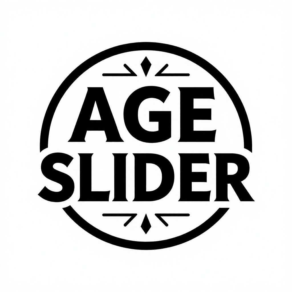a stylish logo for a company called "AGE SLIDER",  sharp with intricate details on Tensor.Art