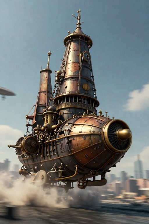 steampunk airship,  motion blur on Tensor.Art