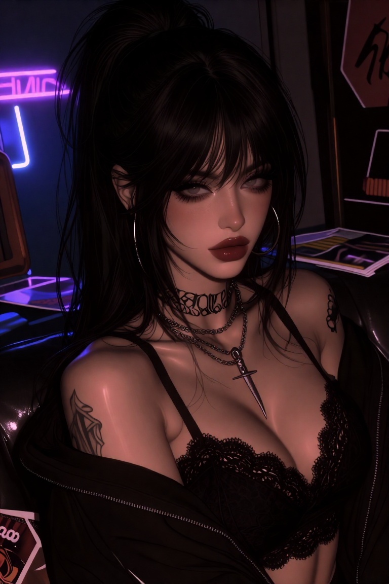 aesthetic semi-realistic close-up portrait,  dynamic pose,  striking expressive eyes on Tensor.Art