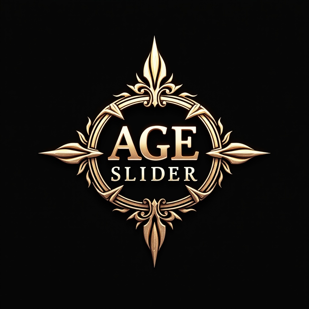 a stylish logo for a company called "AGE SLIDER",  sharp with intricate details on Tensor.Art