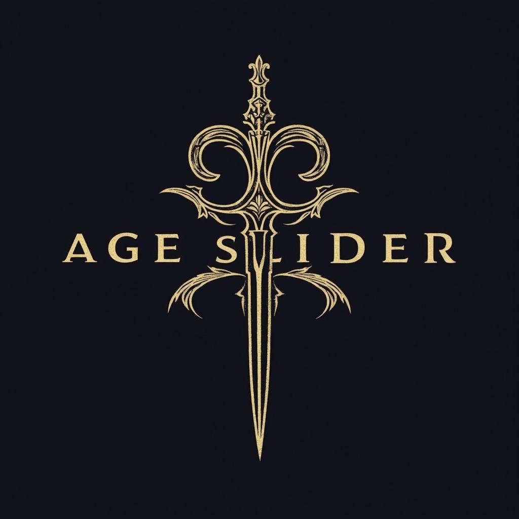 a stylish logo for a company called "AGE SLIDER",  sharp with intricate details on Tensor.Art