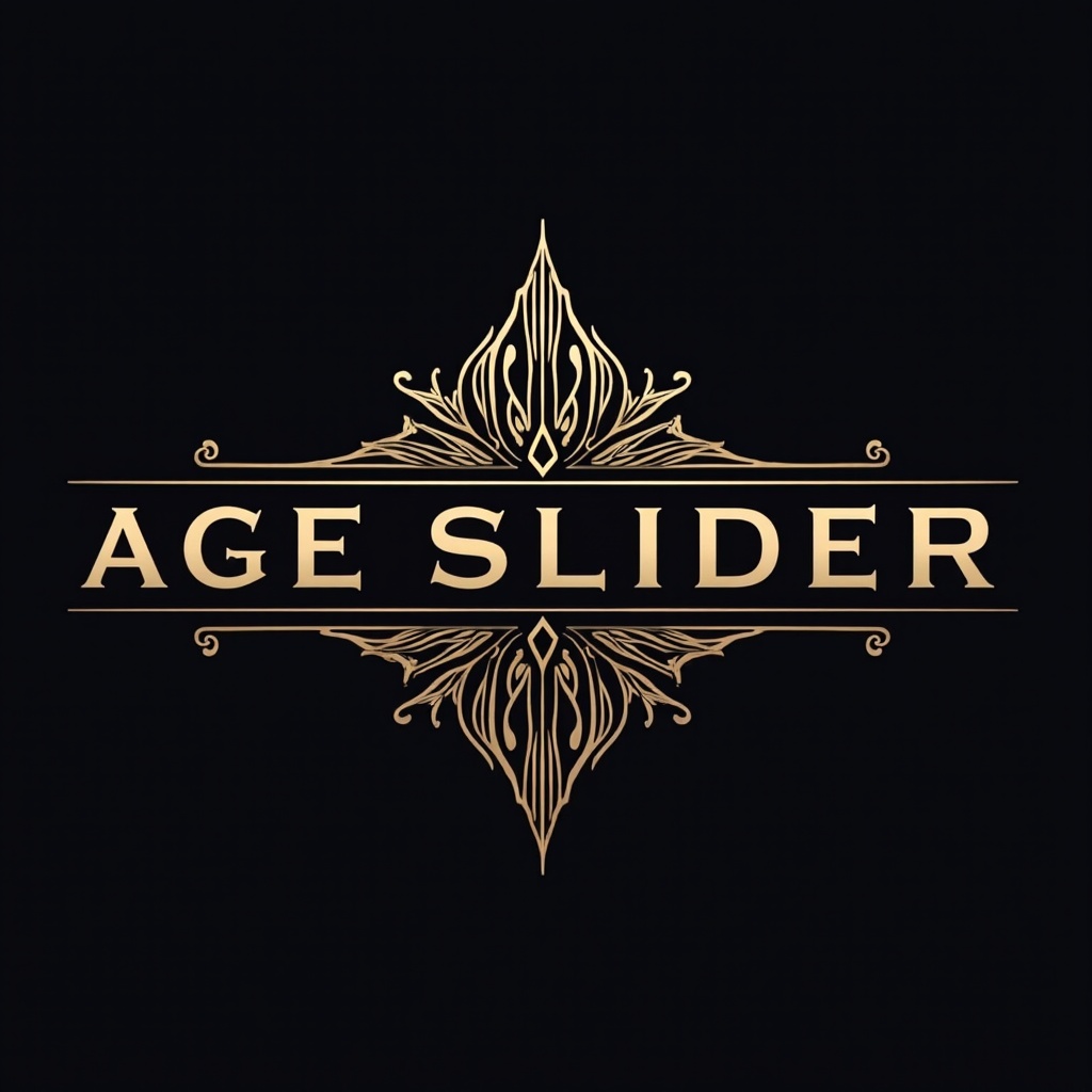 a stylish logo for a company called "AGE SLIDER",  sharp with intricate details on Tensor.Art